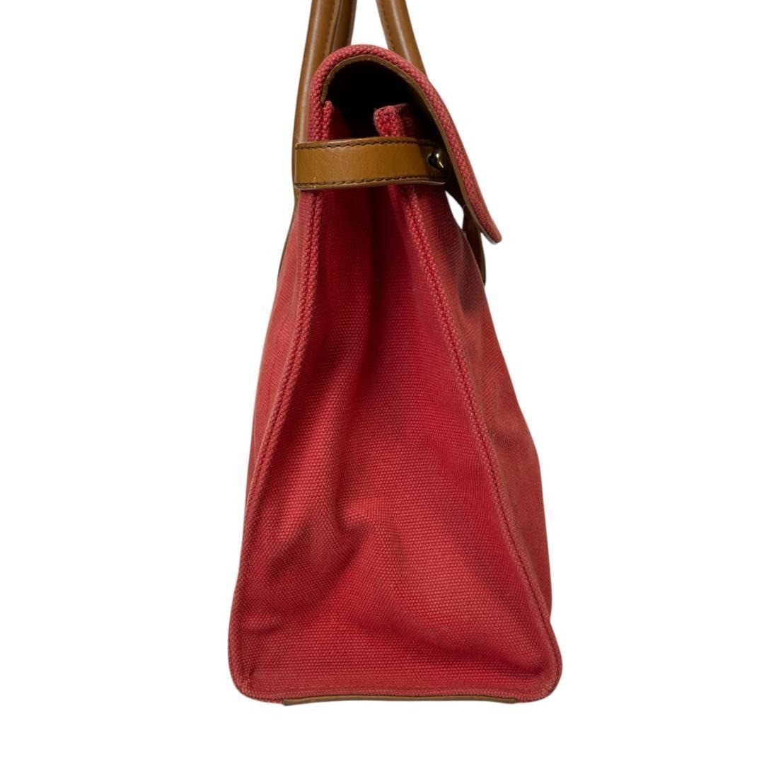 【RALPH LAUREN】RED Canvas Ricky Tote bag Ralph Lauren 2843 Ricky Canvas Tote Bag Red 12.5*14.1*5.9