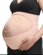 Momcozy Pregnancy Belly Band MEDIUM Invisible Comfort Maternity Belt Oyster Pink
