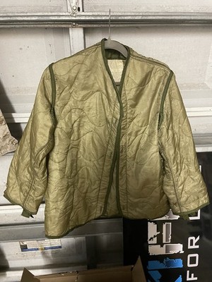 USGI Field Jacket Liner Quilted M-65 OD Green   NSN 8415-00-782-2888 USED