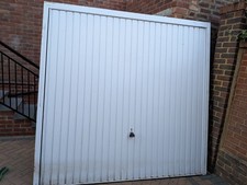 Garador approx 7' by 7' Carlton Up-and-Over Canopy Garage Door - White with Key