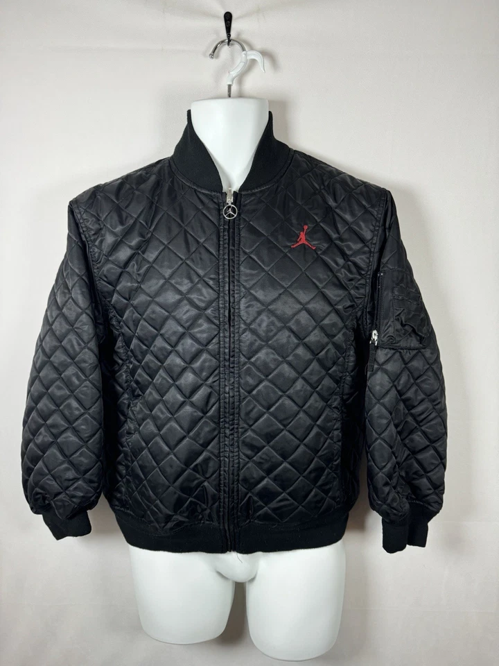 Nike Jordan Jumpman Chaqueta Acolchada Blanco y Negro Reversible Niños Talla Grande Foto 2 de 4