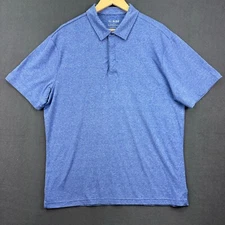 01. ALGO Performance Shirt Mens  XL Blue Short Sleeve Quick Dry SPF 40 Wicking