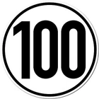 100kmh 20cm Sticker DIN1451 Tractor Trailer Bus Truck Trailer Caravan