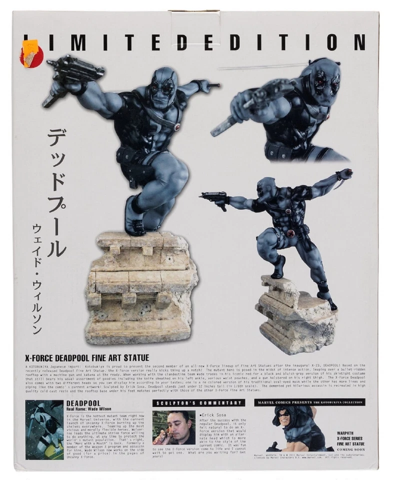 ¡¡NUEVO!! Estatua de Bellas Artes Kotobukiya Deadpool Serie X-Force X-Men (Marvel 2011) Foto 3 de 4
