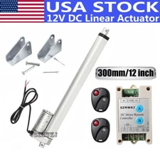 12" 12V DC Heavy Duty 14mm/s Linear Actuator &Bracket &Wireless Motor Controller
