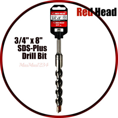 Sds Rill Red RED HEAD SDS-Plus Drill Bit 3/4-in x 8-in Carbide Masonry - NEW - FAST ...