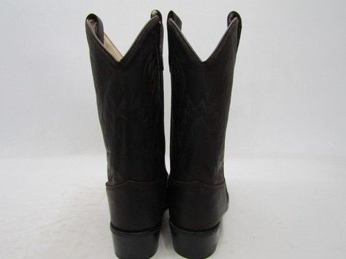 Old West Little Kids Youth Size 2.5 D Brown Leather Cowboy Western Boots - Picture 7 of 11