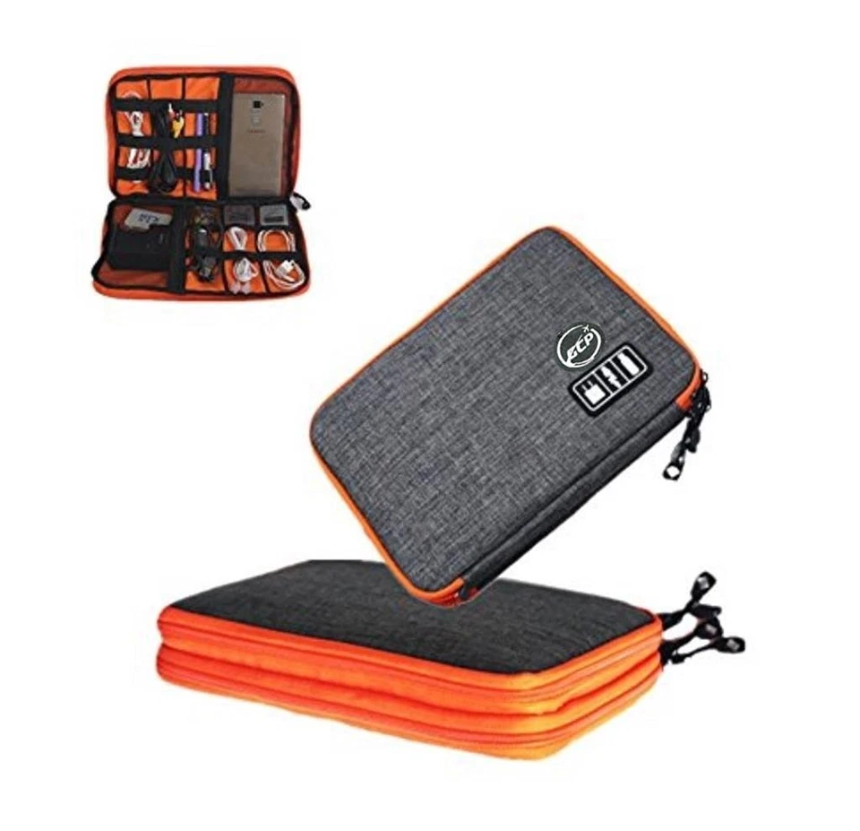 Double-Layer Electronics Organizer – Travel Digital Cable Bag Storage Case - Image 3 of 4