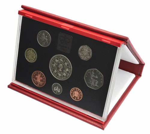 Red Leather Deluxe Royal Mint Proof Sets 1985 to 2007 Choice of Set Birthday - Picture 10 of 22