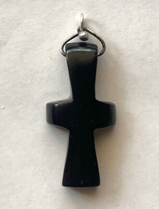 Victorian Gutta Percha Cross Pendant