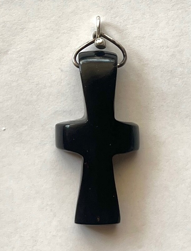 Victorian Gutta Percha Cross Pendant