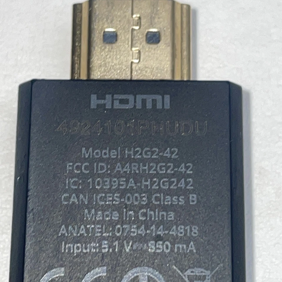 Google Chromecast (1st Generation) Streaming Media Player - H2G2-42 (Black) - Image 4 of 4