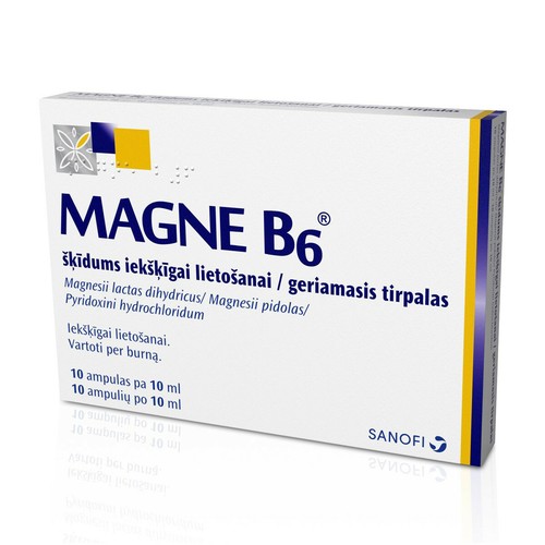MAGNE B6 10 ampoules x 10 ml Magnesium  B6 Magnesium Deficiency SANOFI 2023