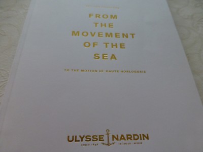 ULYSSE NARDIN  FROM THE MOVEMENT OF THE SEA  COLLECTION 2017-2018 - KATALOG