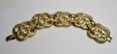 LIA SOPHIA Goldfarbene Gestrickte Kordel-Gliederarmband-Kette 7 1/2''