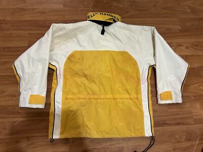 HELLY HANSEN Vintage Zip Sailing Jacket Yellow & White Men's