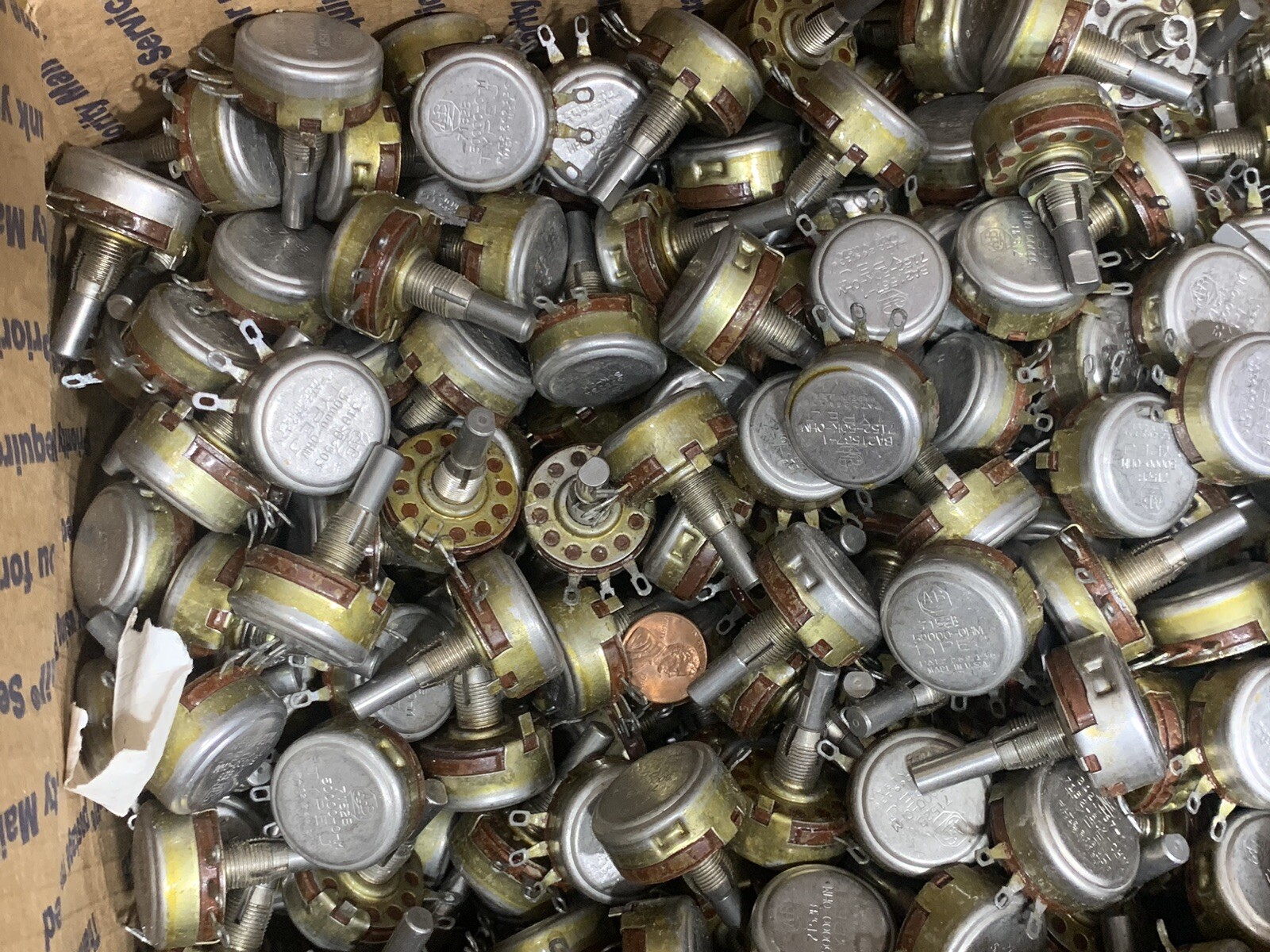 16 NOS Allen Bradley AB 50k Potentiometers Type J Guitar Tube Amplifier Pots