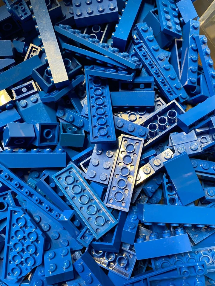 Lego ® 100 blaue Steine - blue - Fliesen, Basic, Platten blau - Bild 2 von 2