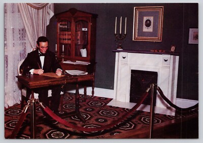 Hodgenville Kentucky KY Lincoln Museum Draft Emancipation Proclamation Postcard