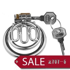 Stainless Steel Metal Male Chastity Belt Cage Device Restraint Spiked-ring Lock