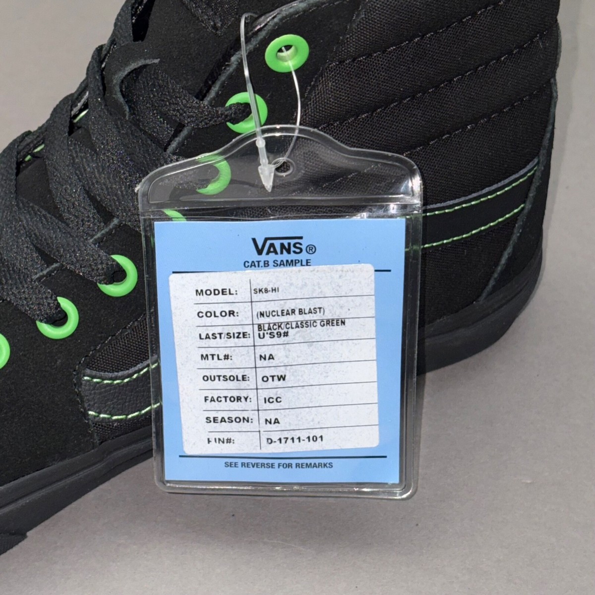 VANS X NUCLEAR BLAST RECORDS SK8 HI SKATEBOARD SHOES All Black
