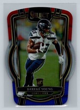 Dareke Young 2022 Panini Select #210 Red & Blue Die Cut Seattle Seahawks 1Q