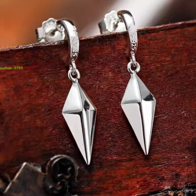 Anime Fairy Tail Erza Earrings Dangles 925 Slive Ear Ring Cosplay Prop Xmas Gift