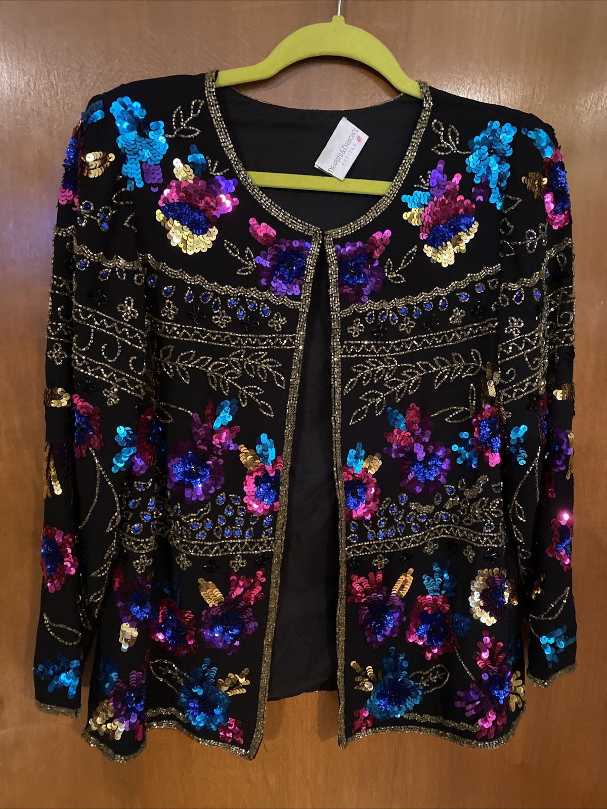 Draper Damons Evening Multicolor Sequin Holiday S… - image 2