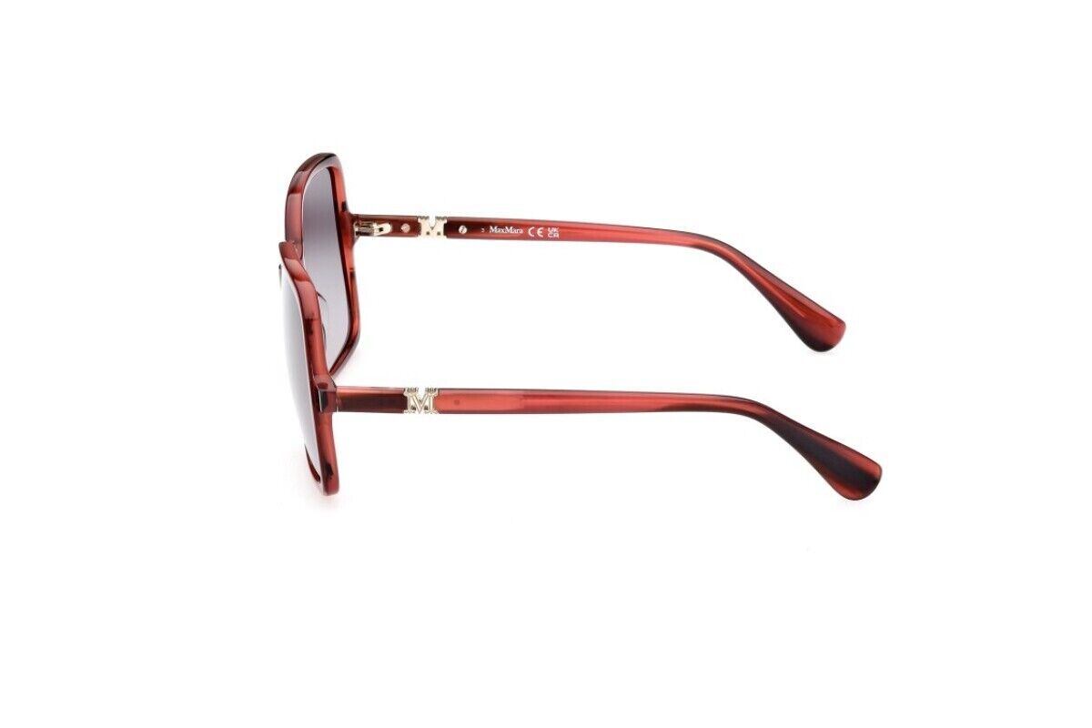 MAXMARA スクエアフレムサンクラス MM0037 71B MAX MARA EMME9 MM0037 71B Burgundy Square Plastic Sunglasses