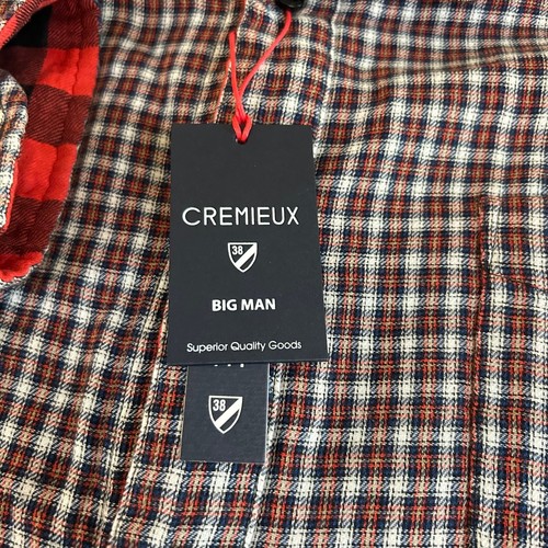 Cremieux Wende Flanell Hemd kariert Knopfleiste Langarm rot Herren 2XB Neu mit Etikett - Bild 4 von 14