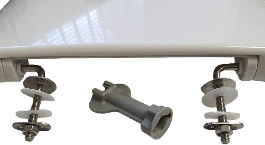 Twyford Rhine Series Universal 'D Shape' Plastic Toilet Seat, 41 x 36 x