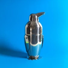 OGGI Penguin Stainless Steel Cocktail Shaker 11.5” 32oz