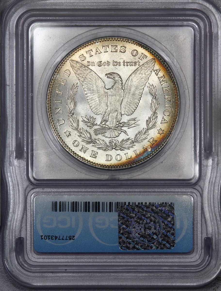 1878 Morgan Silver Dollar $1 7TF Rev of 78 ICG MS64 + Plus