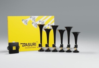 NEU Basuri Baby Hai 6 Trompeten 2.0 24V 130dB BLACK HORNS 18 MELODY TRUCK
