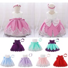 Baby Princess Dress Flower Party Wedding Bridesmaid Christening Tutu Dresses