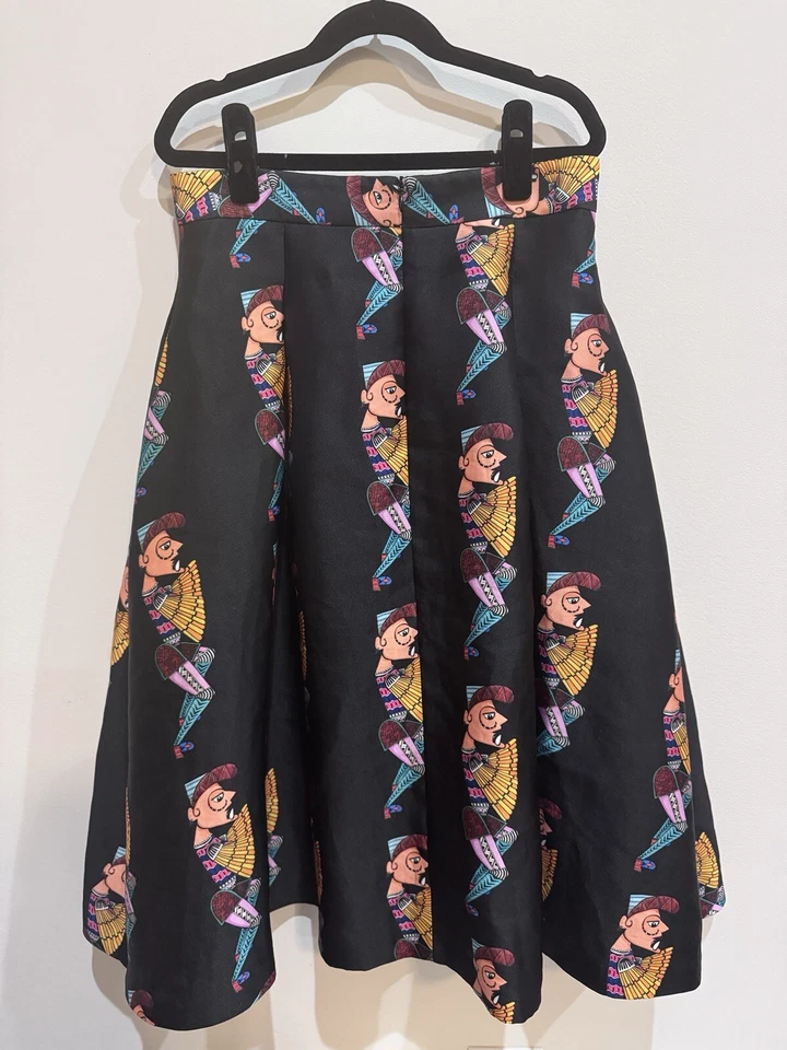 Falda Mujer Talla 2 Estampado Tribal Maxi Tejida Gitana Boho Bailando Hombres Foto 2 de 4