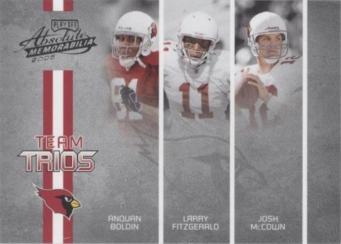 2005 Playoff Absolute Memorabilia Anquan Boldin Josh McCown Larry Fitzgerald #TT-1 - 1 of 2