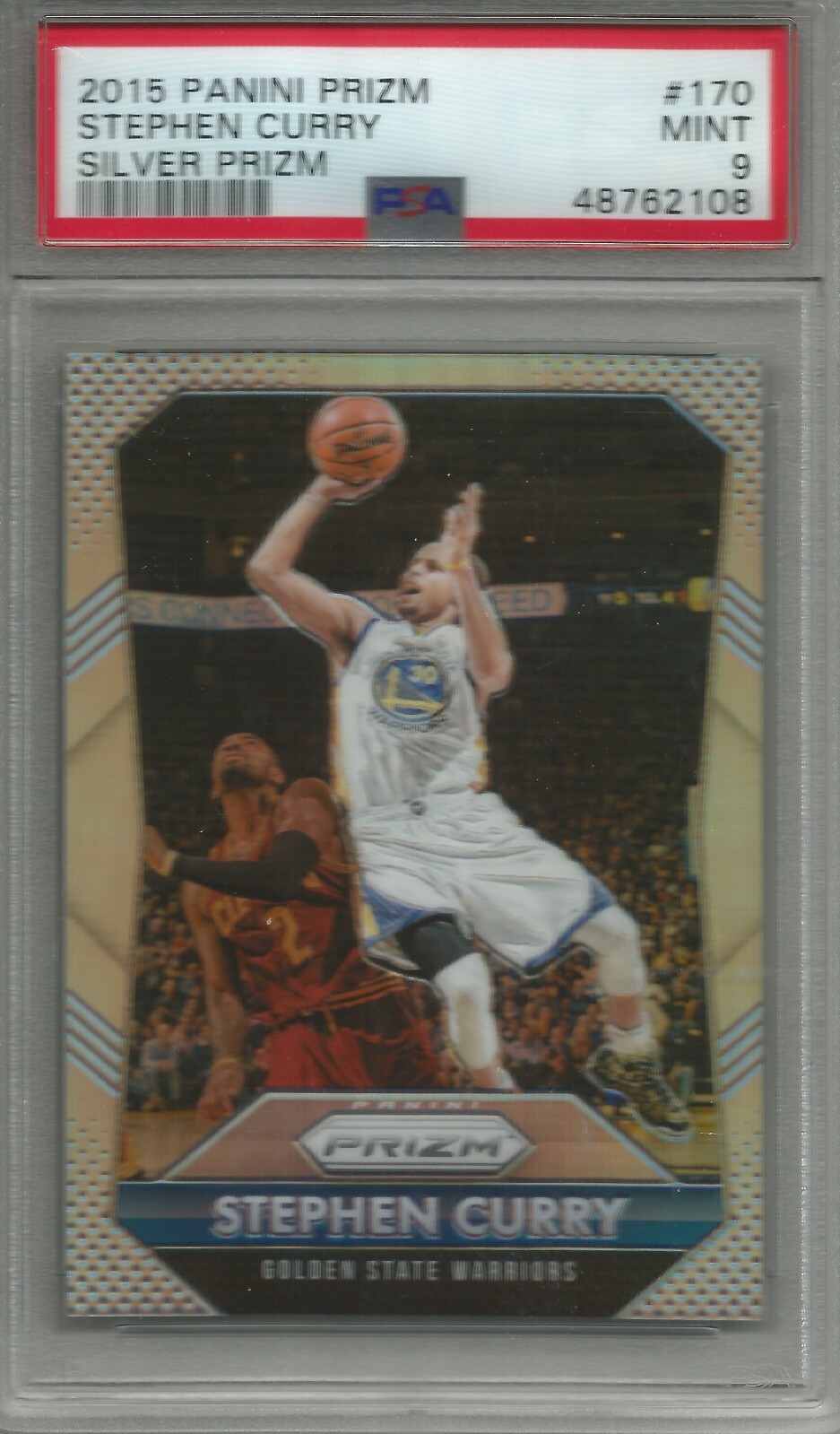 Stephen Curry 15/16 Panini Prizm Silver Prizm (#170) PSA 9
