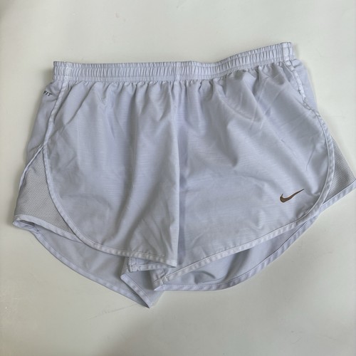 Nike Shorts Tempo Dri-Fit Athletic Running Lined White - Size S