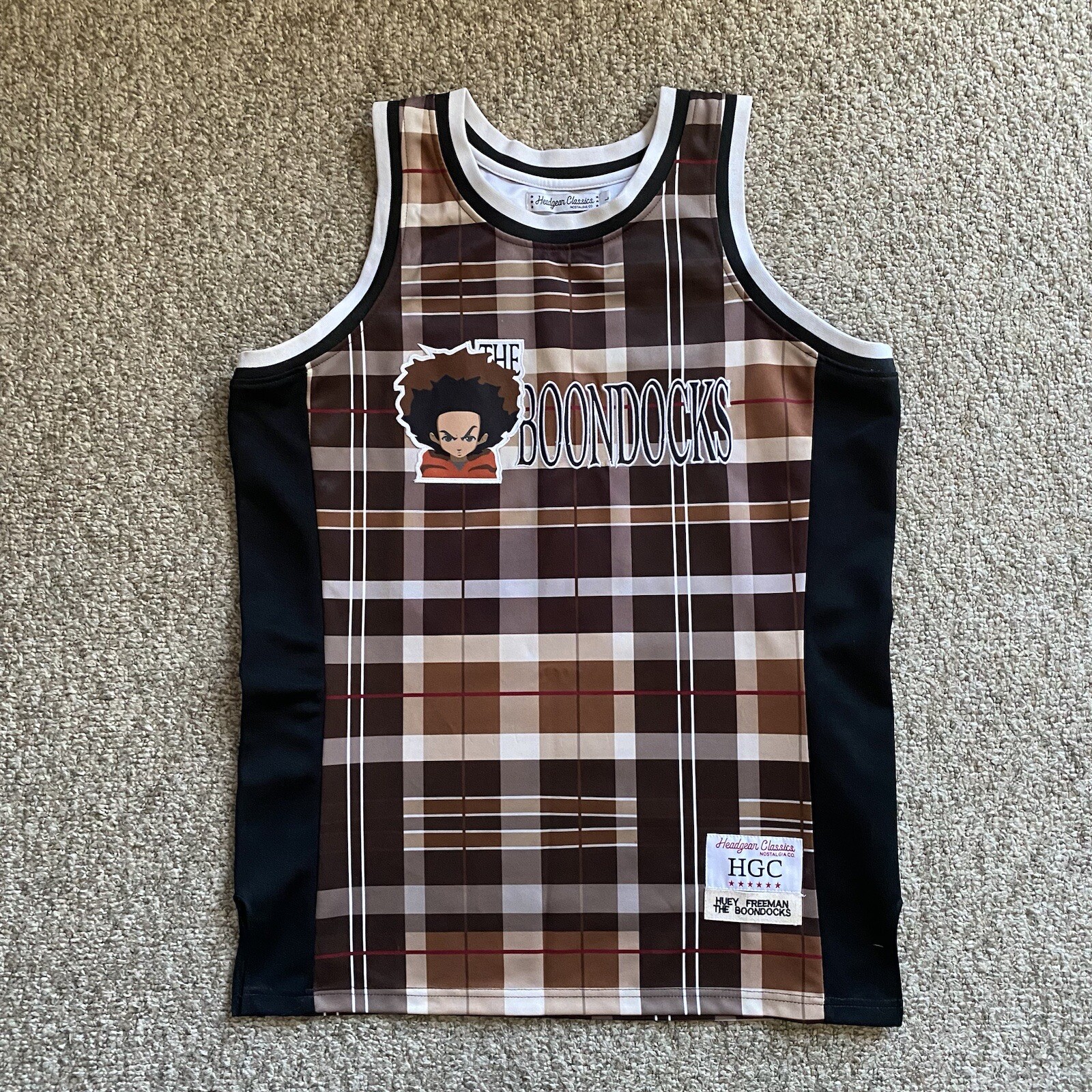 Headgear Classics Basketball Jersey Boondocks Huey Freeman Mens Large Brown RARE