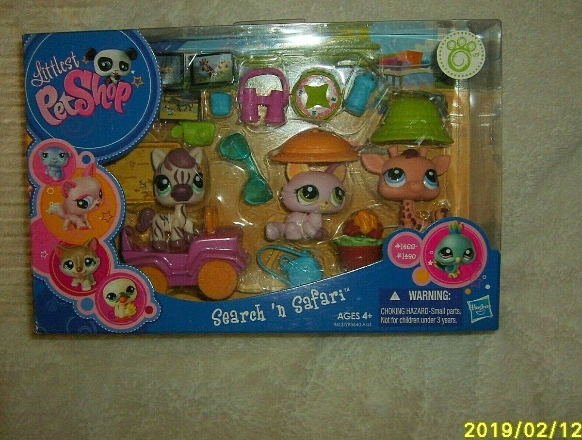Littlest Pet Shop Search 'n Safari #1488-1490 Zebra, Giraffe Littlest Pet Shop Search 'n Safari #1488-1490 Zebra, Giraffe