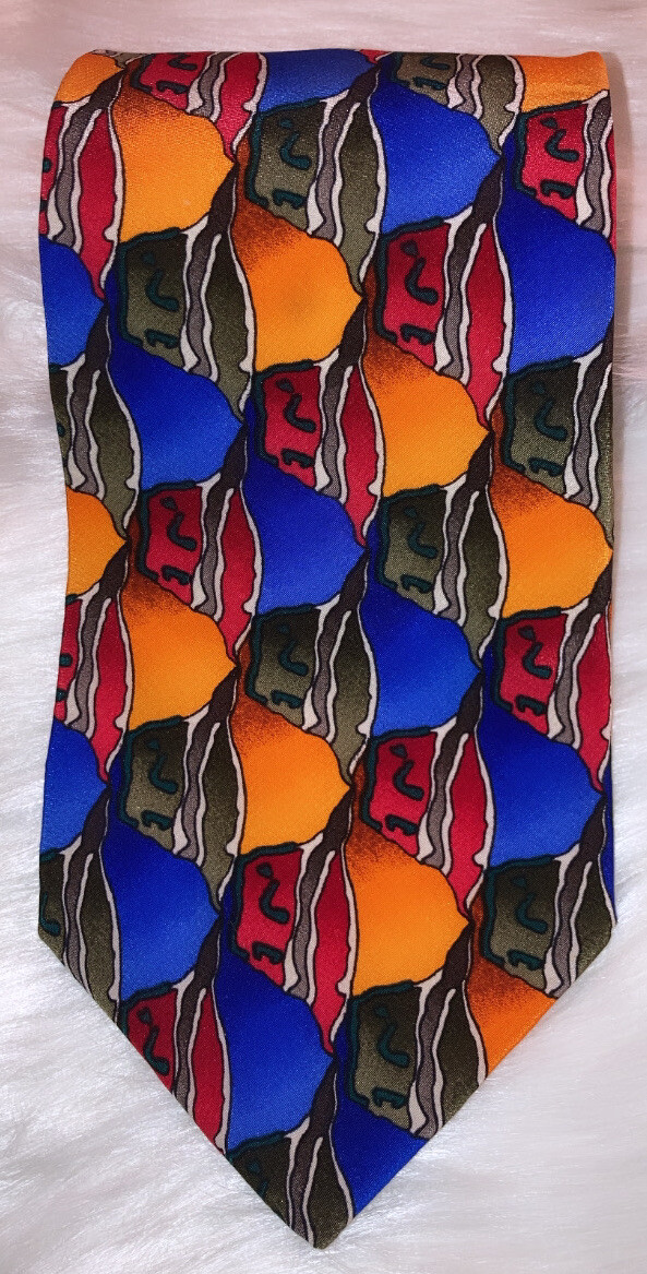 J Garcia Men's Silk Necktie Race Record Dreams Collection Eight USA 57" 3.75" View 2