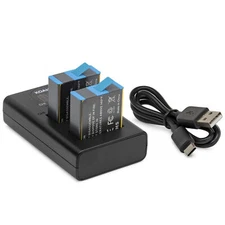 Koah Dual Battery LCD Charger 2 Pack Battery Kit for GoPro HERO10/9 Black