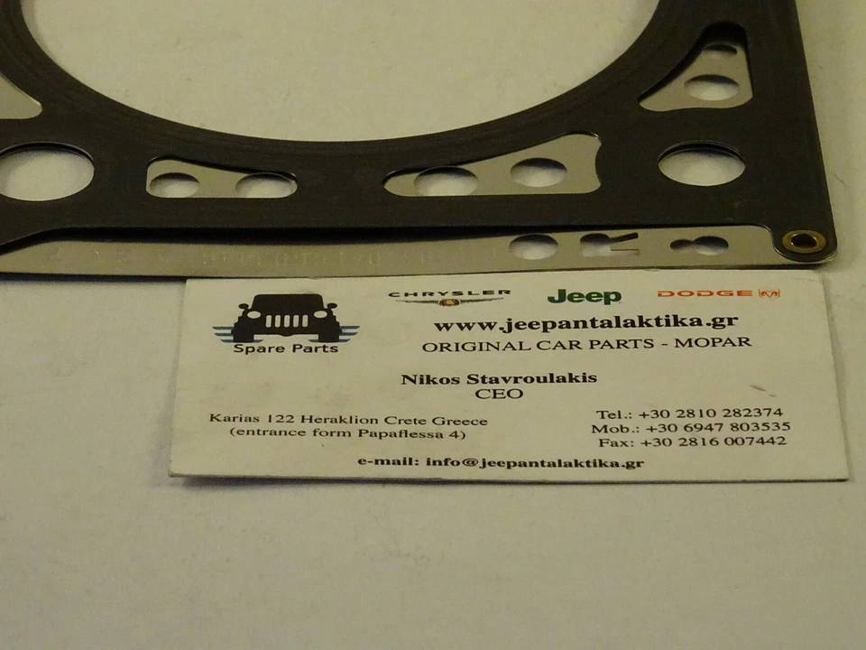 Junta de cabeça de cilindro direita Jeep Wrangler JK 07-11 3.8L 4666034AB nova fabricante de equipamento original Mopar - Imagem 2 de 4