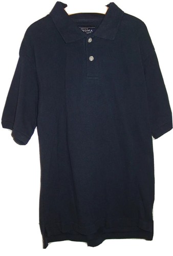 Sonoma M Navy Blue Polo Kids Shirt 10-12 Uniform Short Sleeve 30" Chest Cotton - Picture 2 of 5