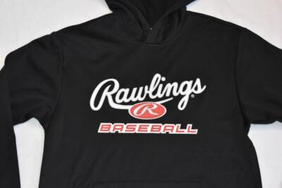 Pull Baseball Homme Rawlings Manches Longues – Noir Taille S – Neuf Avec étiquettes