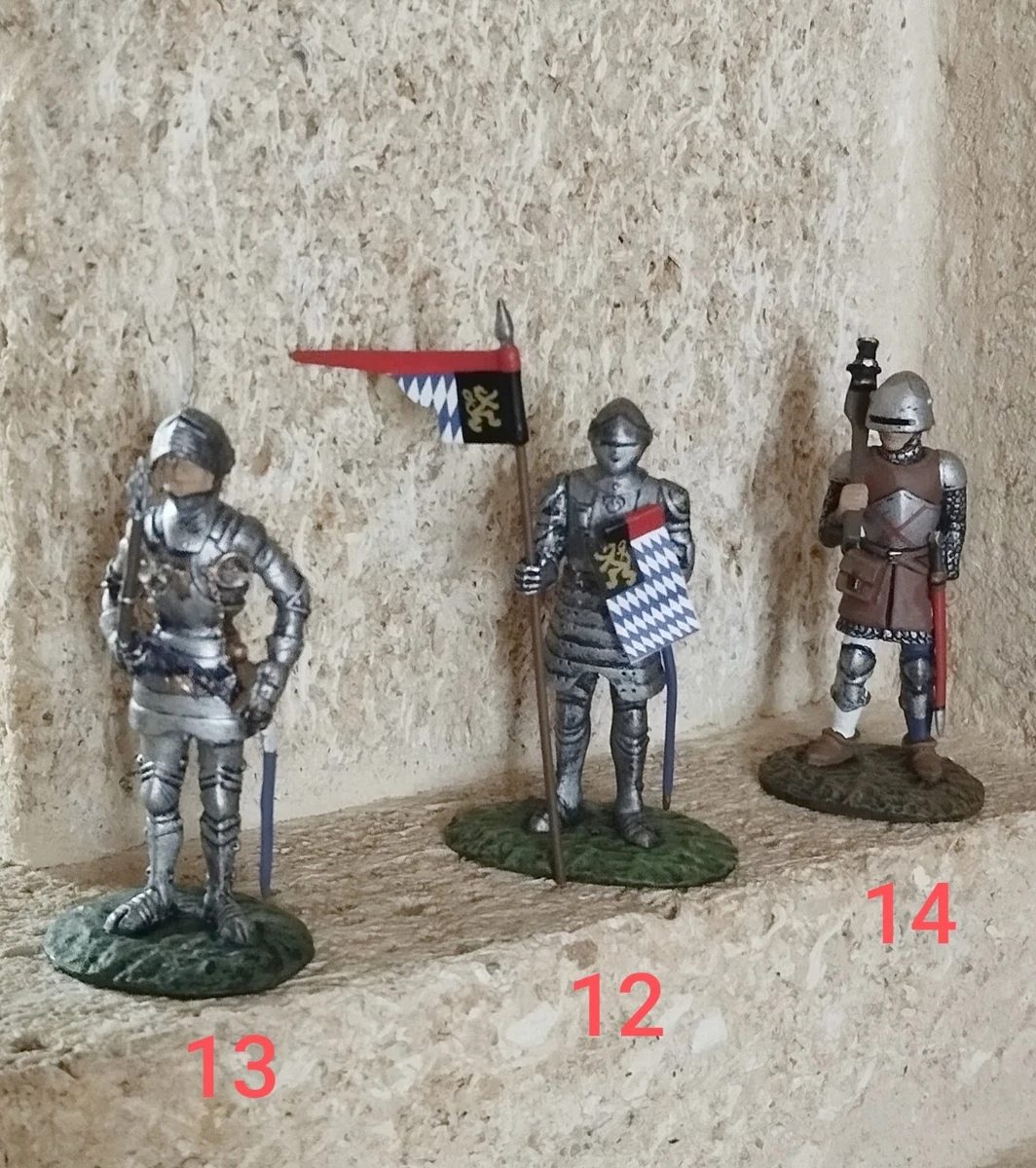 Lot De 6 Figurines Altaya – Soldats Du XIVe Siècle – Moyen Âge – Plomb Peint – Collection