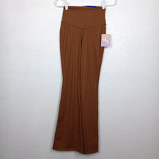 NWT JoyLab Leggings XS Coco Brown Extra Long High Rise Flared Activewear Pants