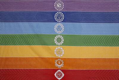 Chakras Tapestry Wall Art Hanging Rainbow Meditation Zen Den Yoga Room ...
