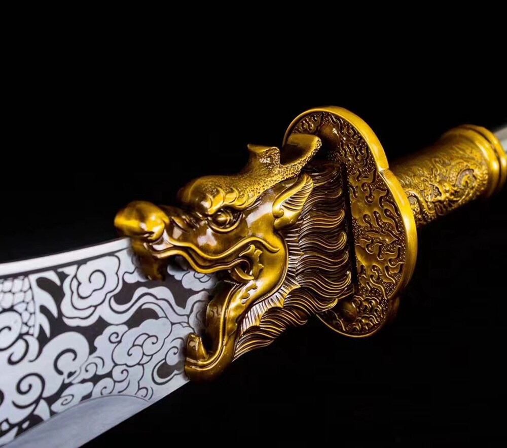 Long Handle Da Dao Chinese KUNGFU Broadsword Sword Sharp Dragon